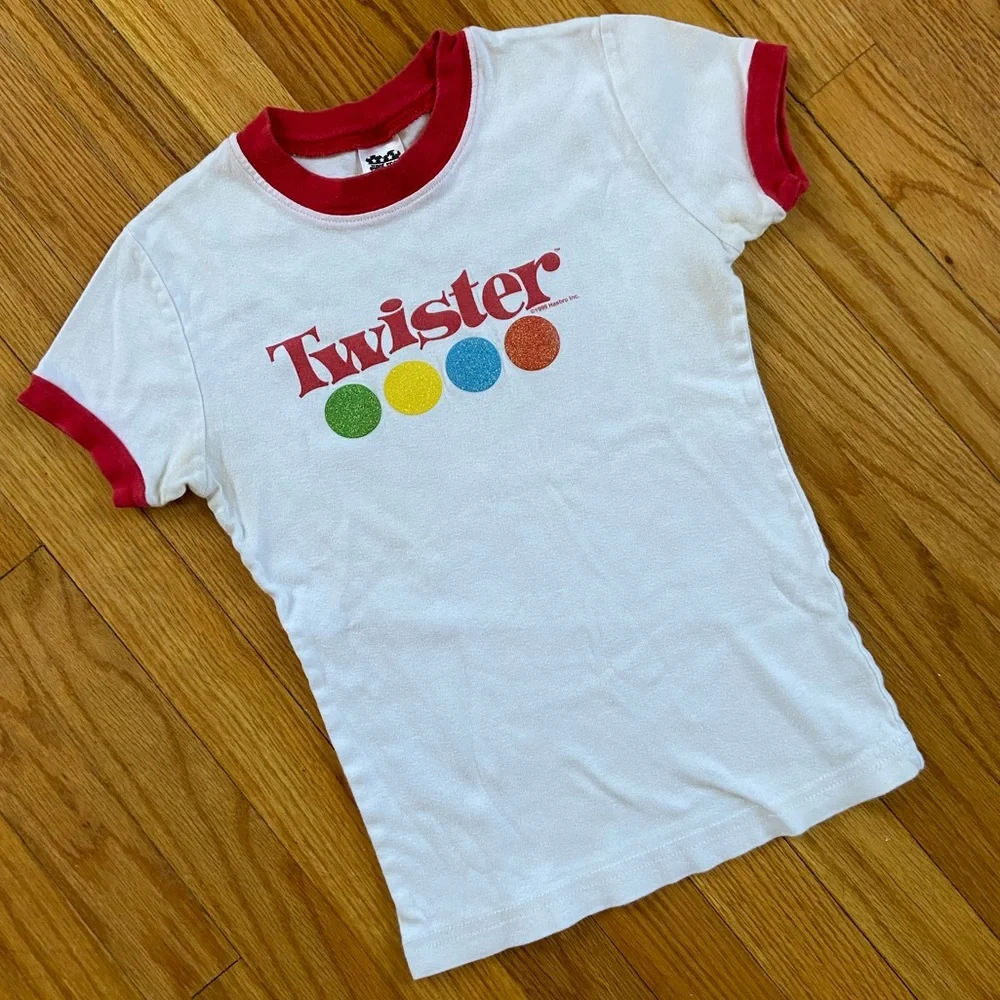 Vintage 90’s Twister Hasbro Ringer T-Shirt - Picture 1 of 5